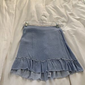 brandy melville blue floral skirt